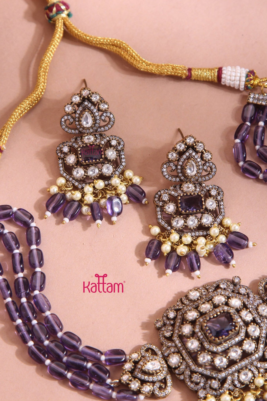 Sowbi - Victorian Purple Thilak Choker - N6154