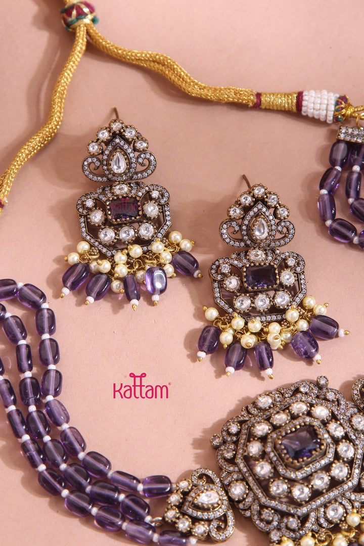 Sowbi - Victorian Purple Thilak Choker - N6154