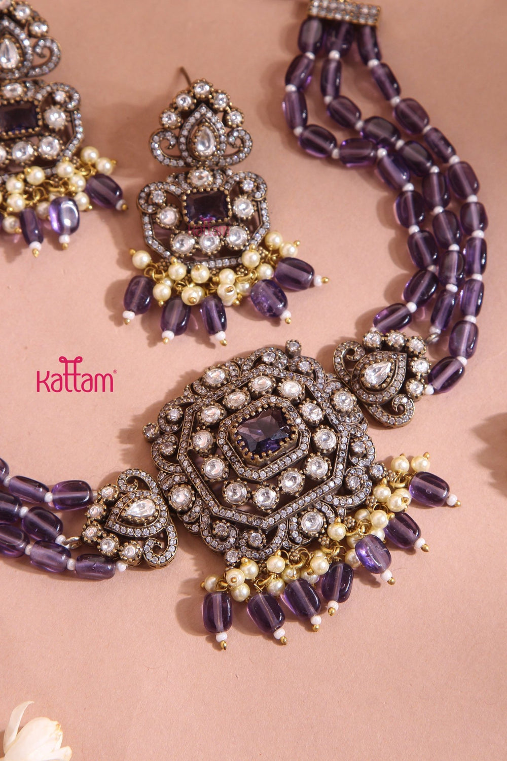 Sowbi - Victorian Purple Thilak Choker - N6154