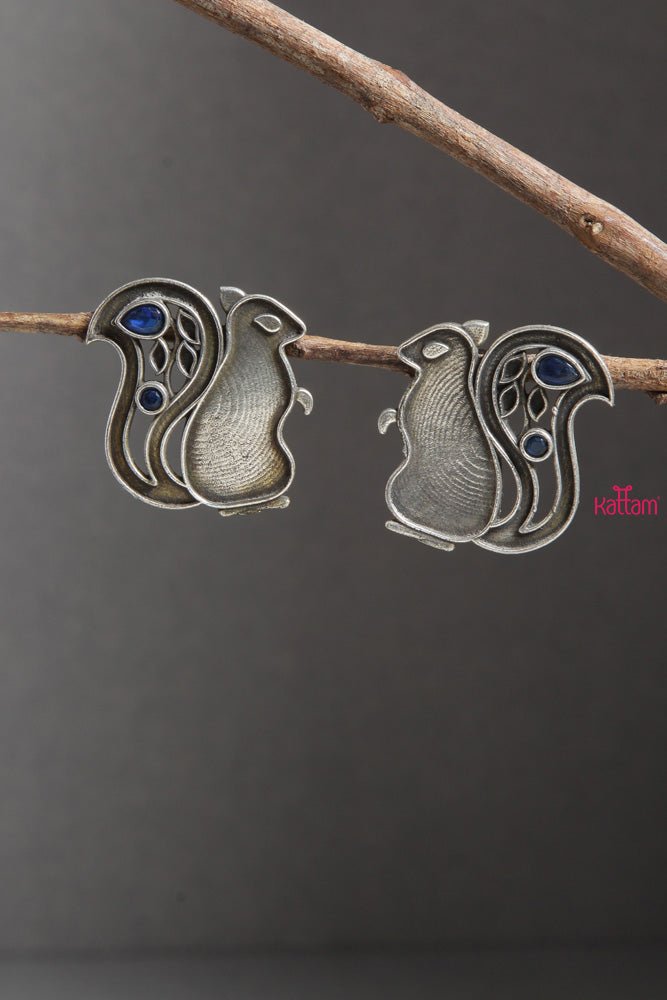 Squirrel Silver Stud Earrings 2 - E335