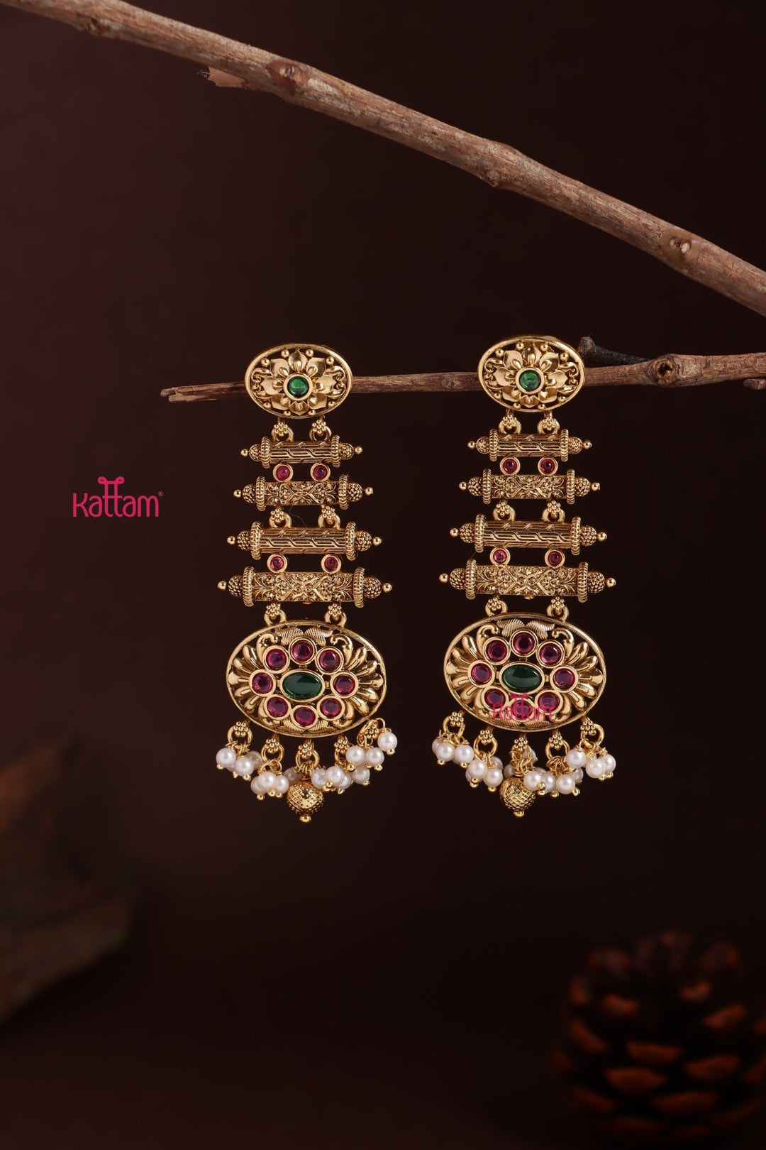 Statement Pearl Drop Earring - E1256