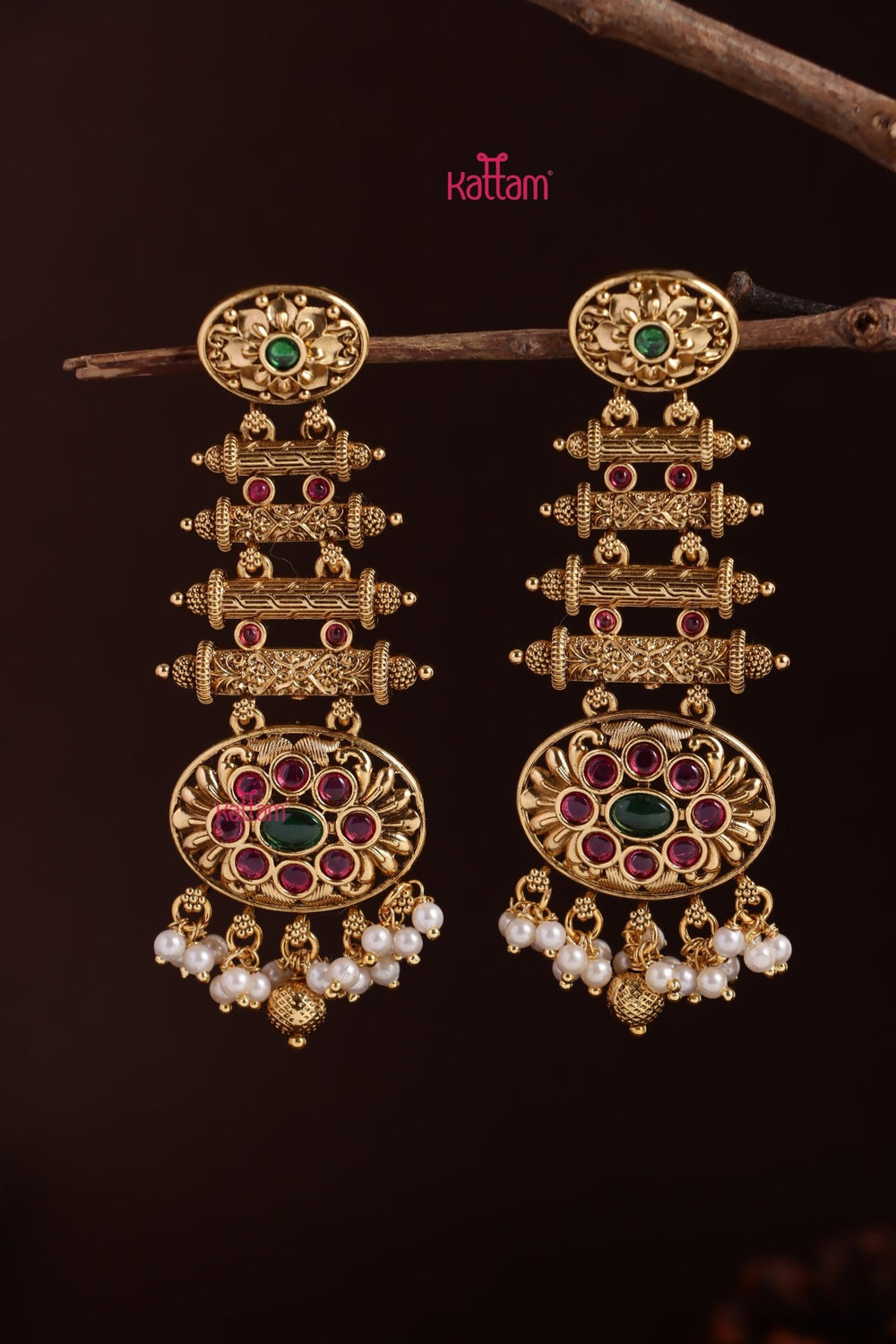 Statement Pearl Drop Earring - E1256