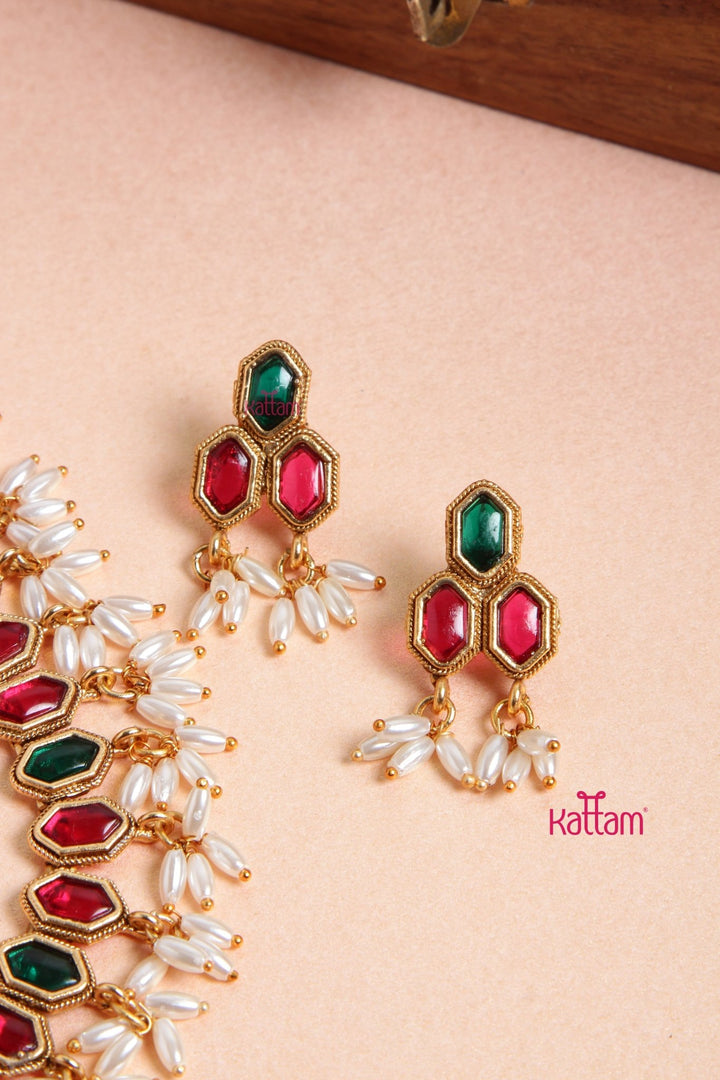 Stone Block Rubygreen Choker - N3108