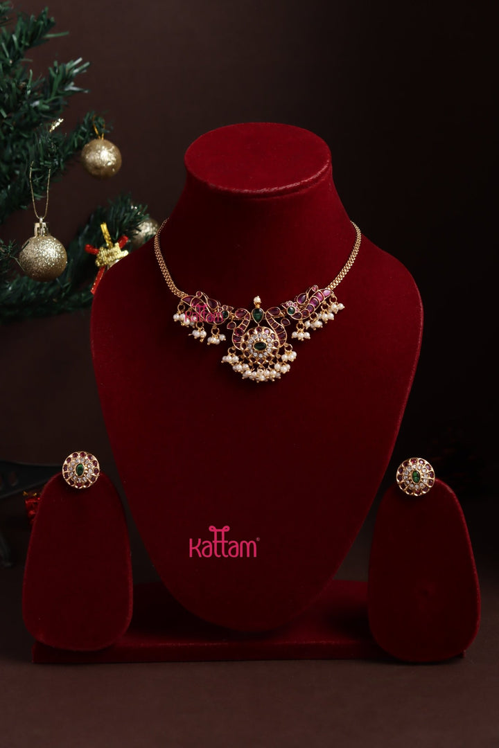 Subha - Kemp Peacock Choker - N3861