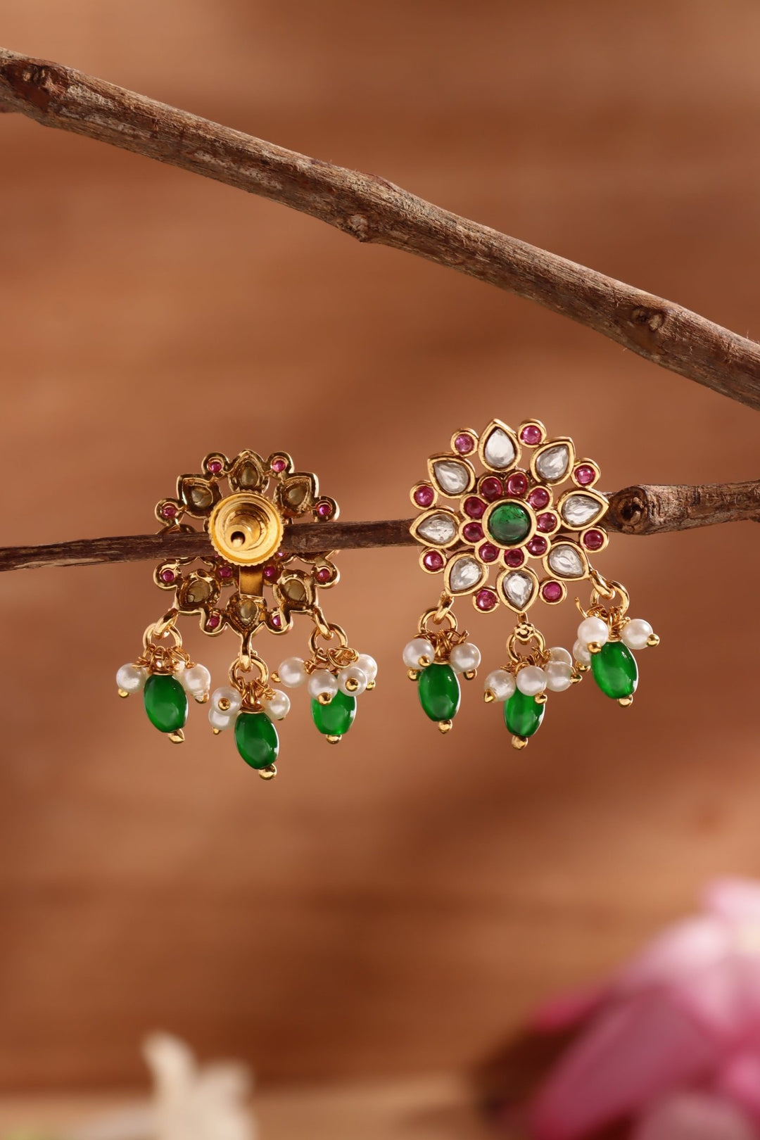 Sunflower Multistone Bead Earring - E1438