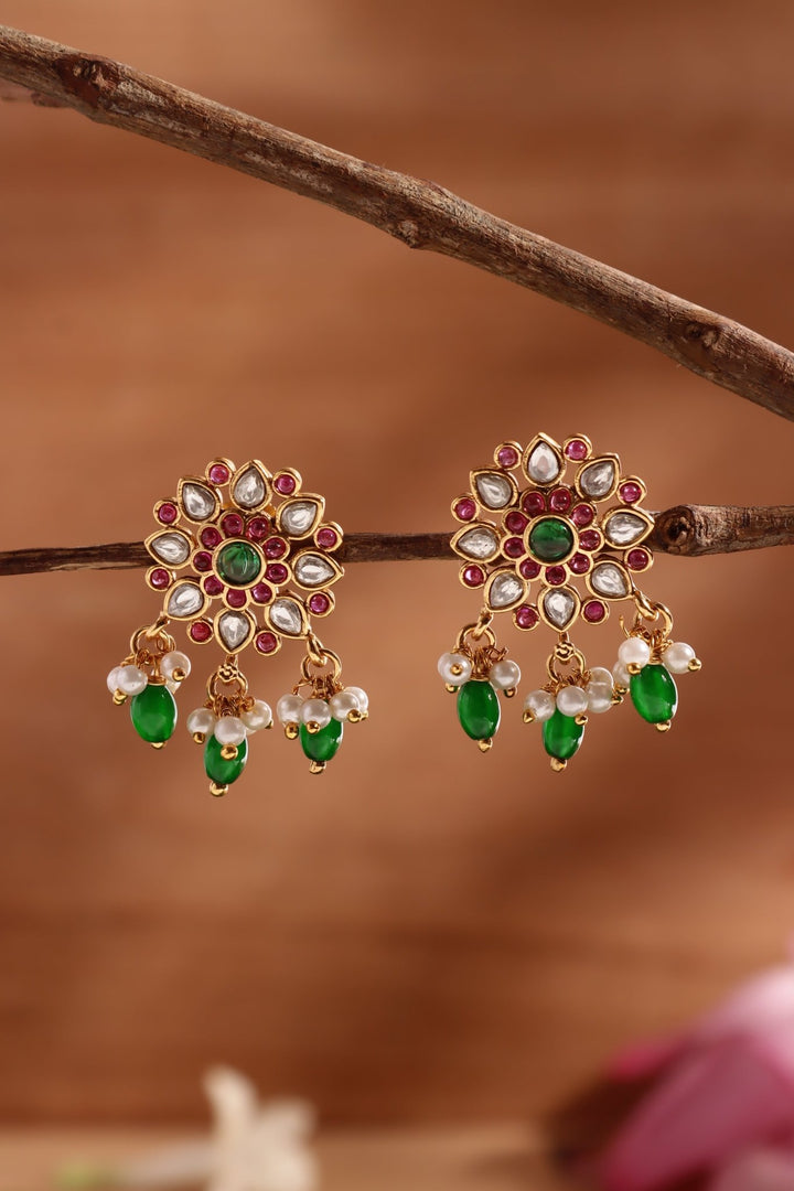 Sunflower Multistone Bead Earring - E1438