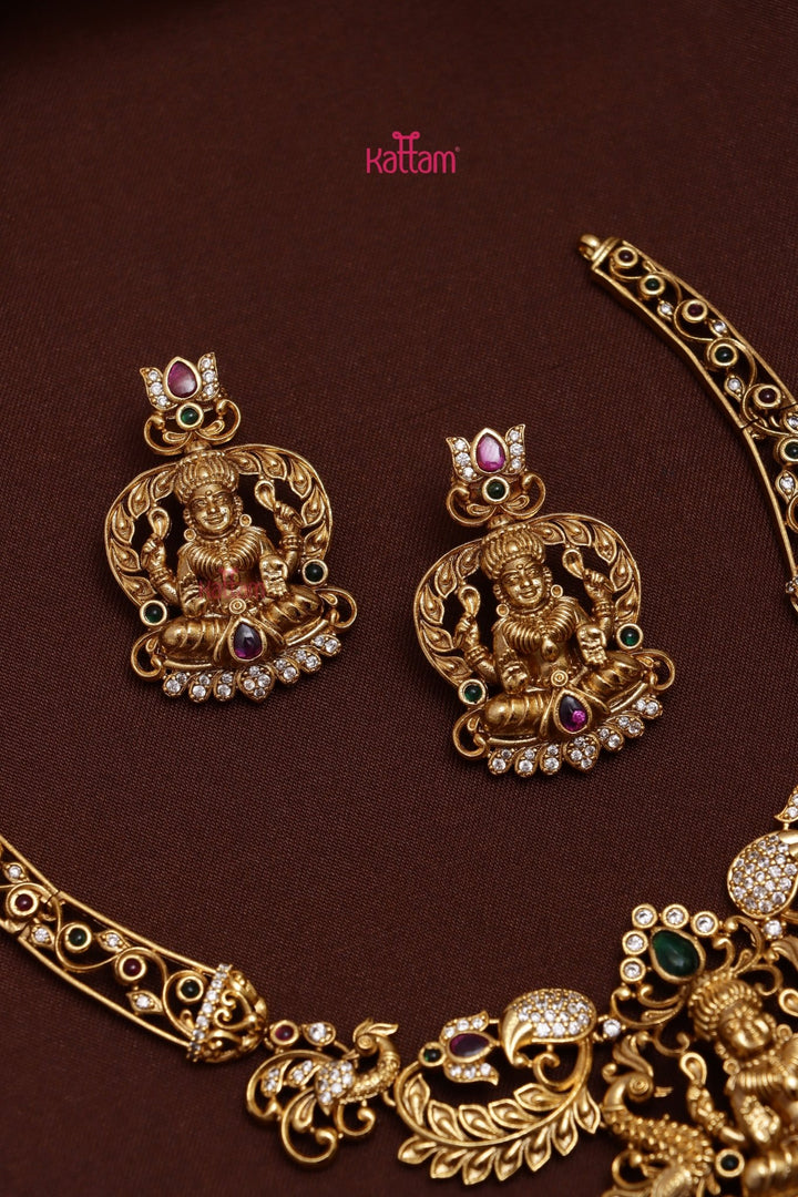 Swarna - Goddess Peacock Hasli Choker - N3654