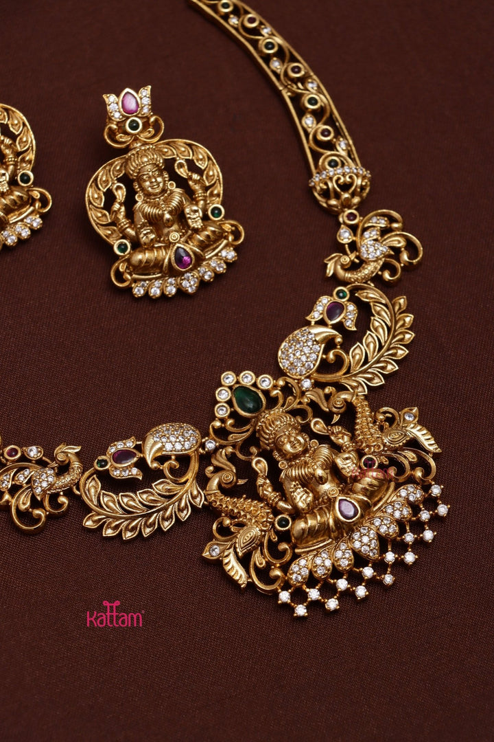 Swarna - Goddess Peacock Hasli Choker - N3654
