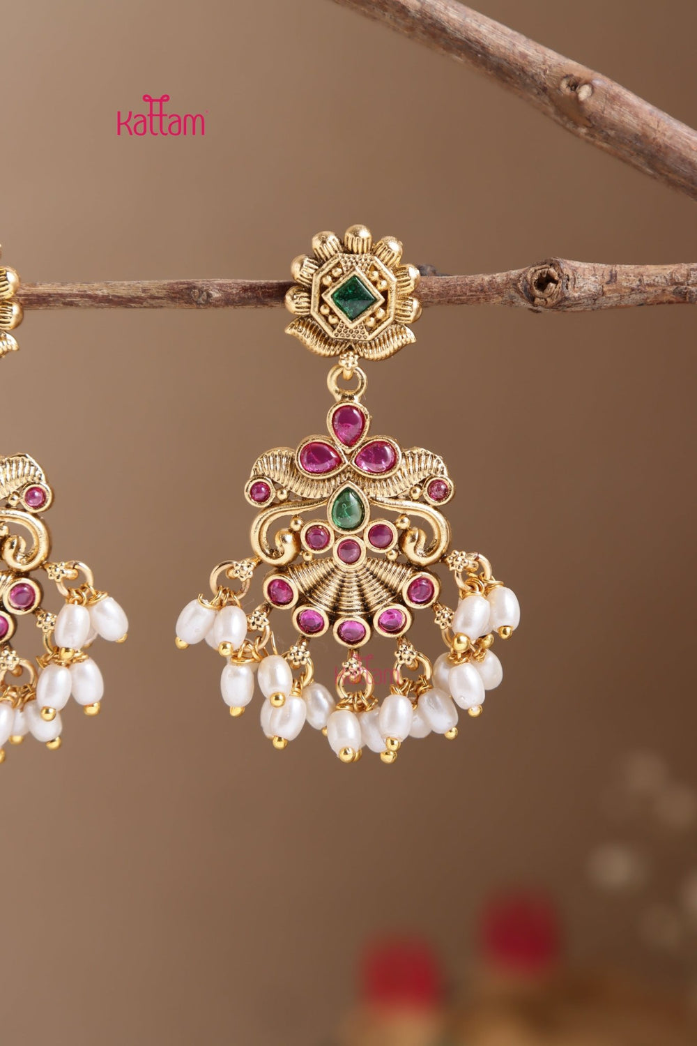 Swirl Pearl Earring - E1056