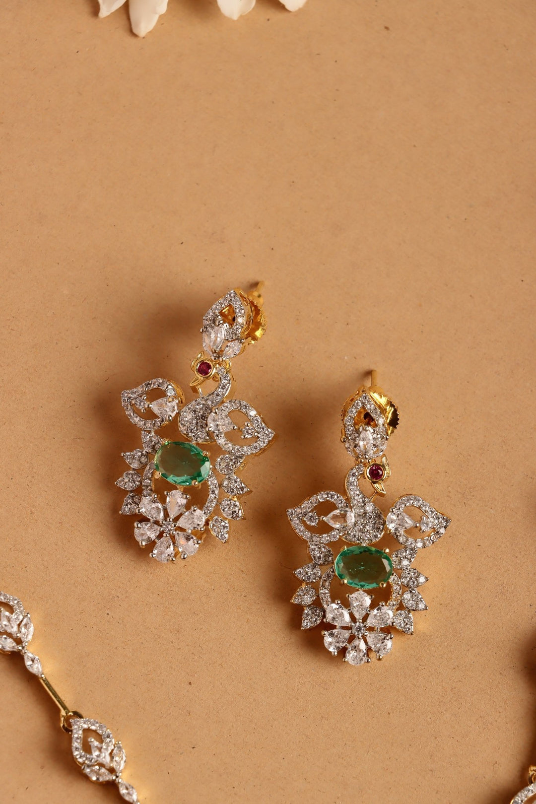 Sylvia - AD Stone Peacock Necklace - N5399