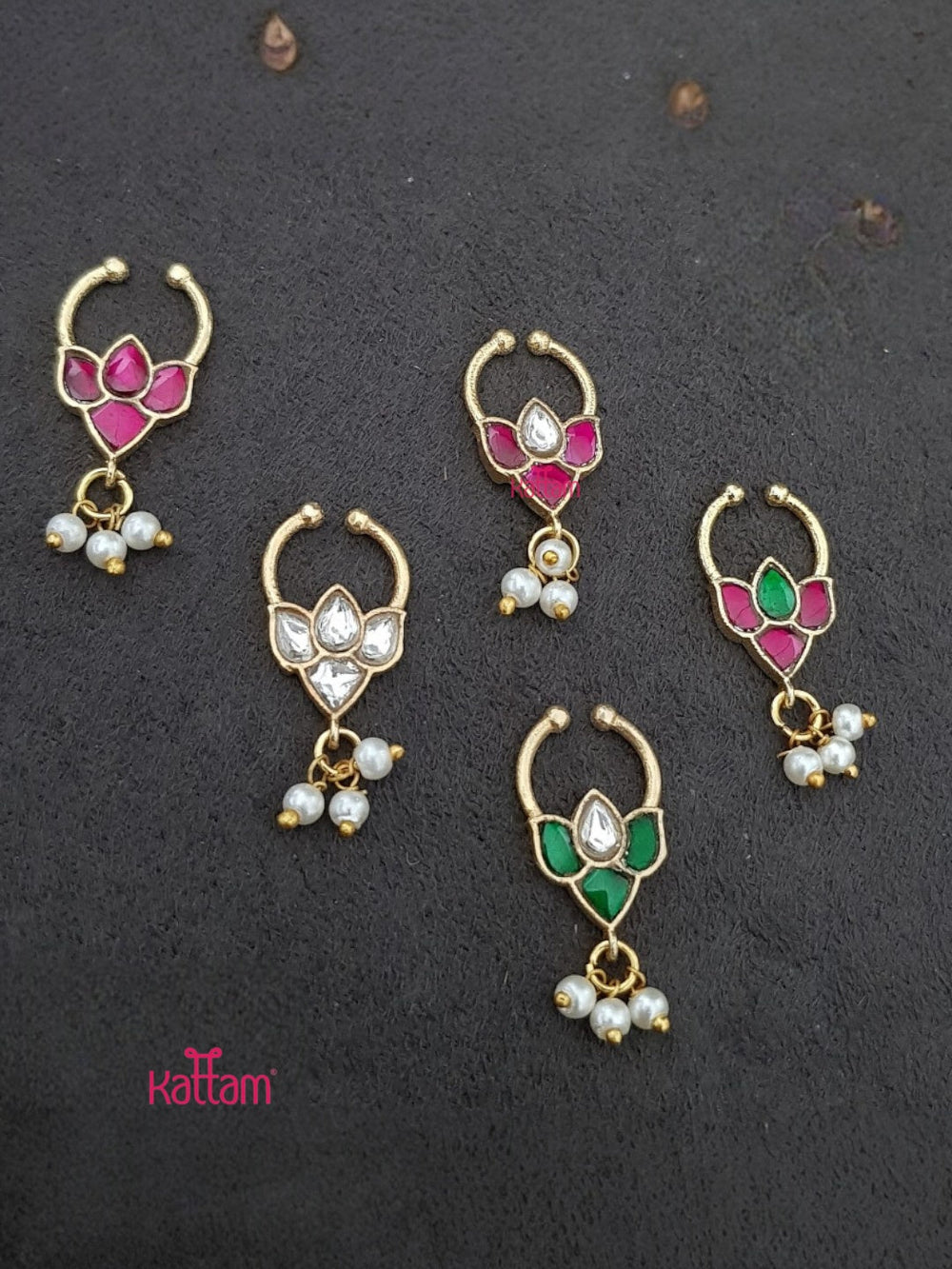 Tamara - Septum Rubywhite Nose Pin - SP3 - NP063