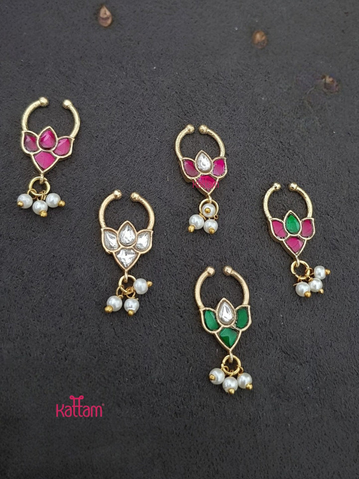 Tamara - Septum Rubywhite Nose Pin - SP3 - NP063