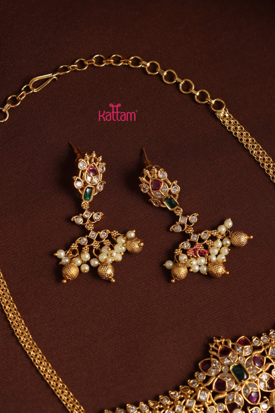 Taruni - Multistone Patterned Choker - N3954