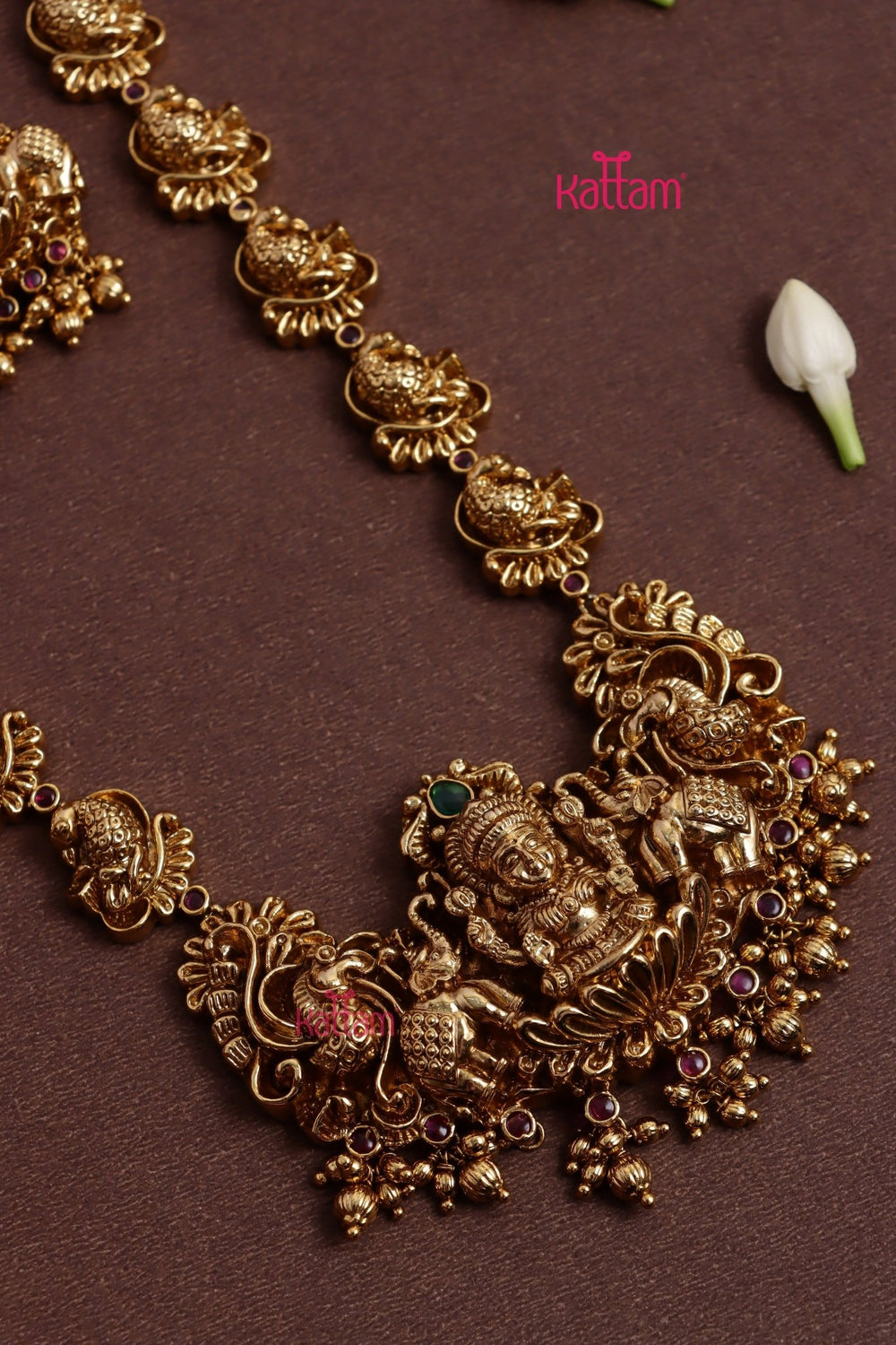 Tarunika - Antiquegold Peacock Haram - N3675