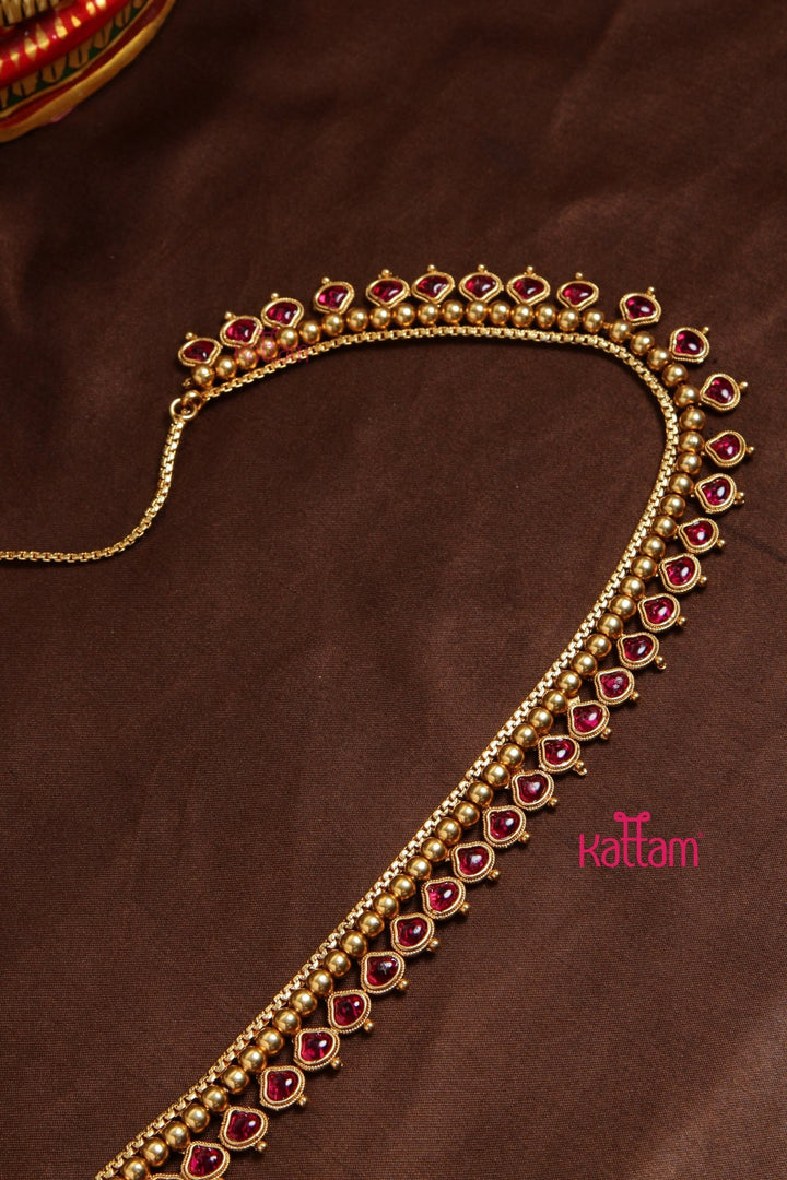 Tear Drop Ruby Hip Chain - HB150