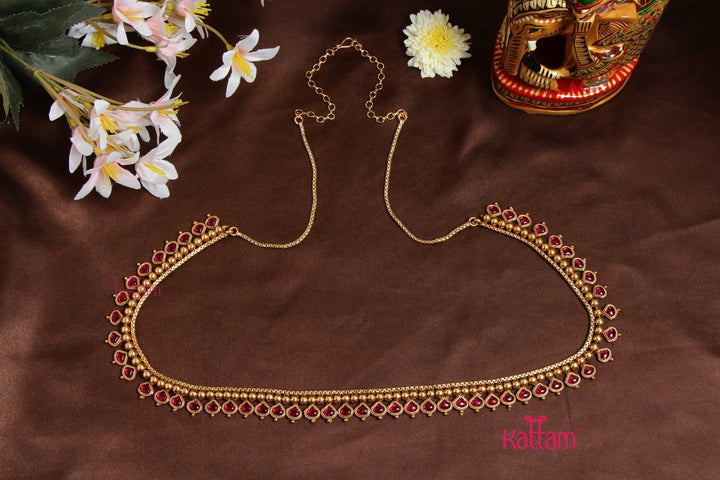 Tear Drop Ruby Hip Chain - HB150