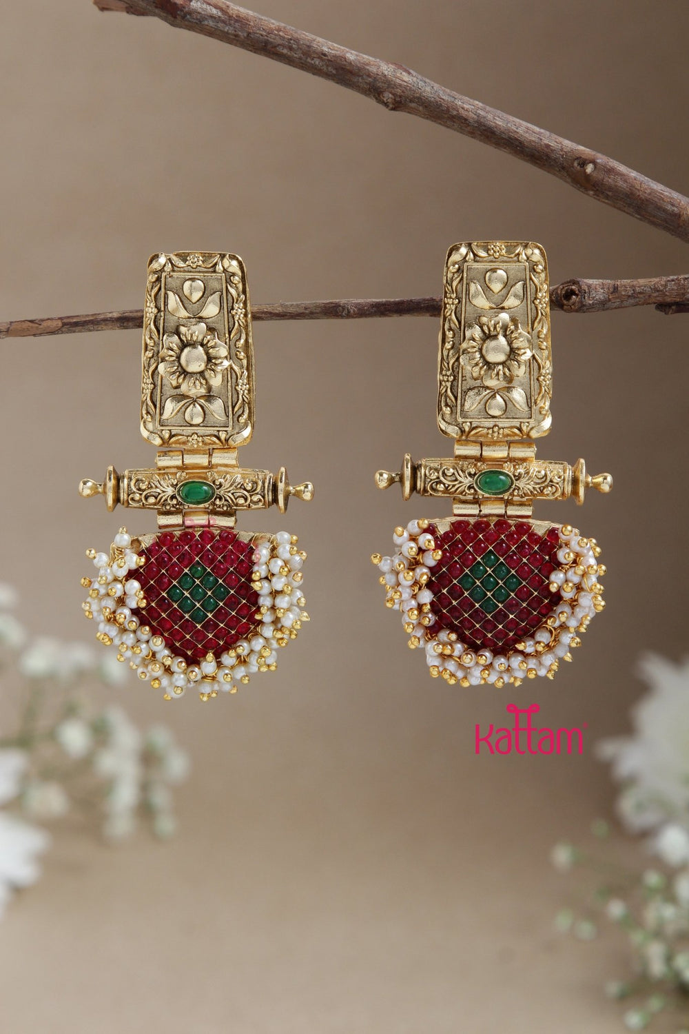 Temple Statement Earring - E871