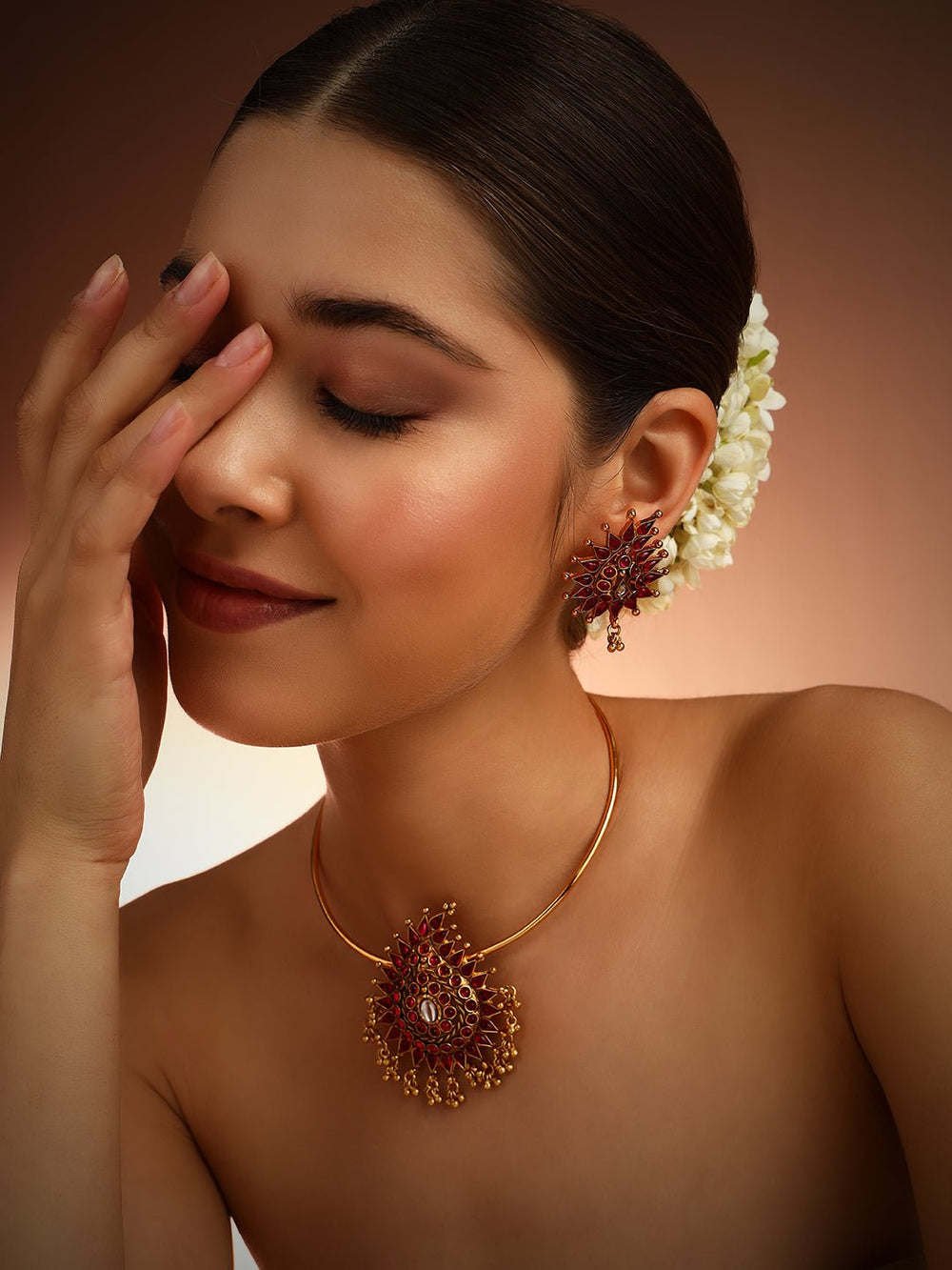 Tharagai - Golden Kemp Manga Hasli Choker - N1206