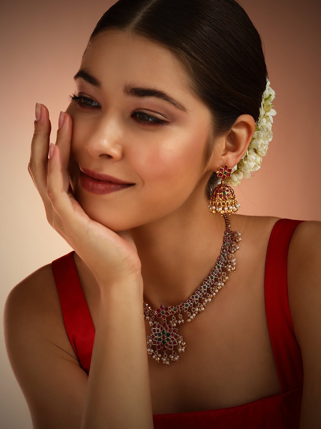 Tharani - Floral Necklace - N3088