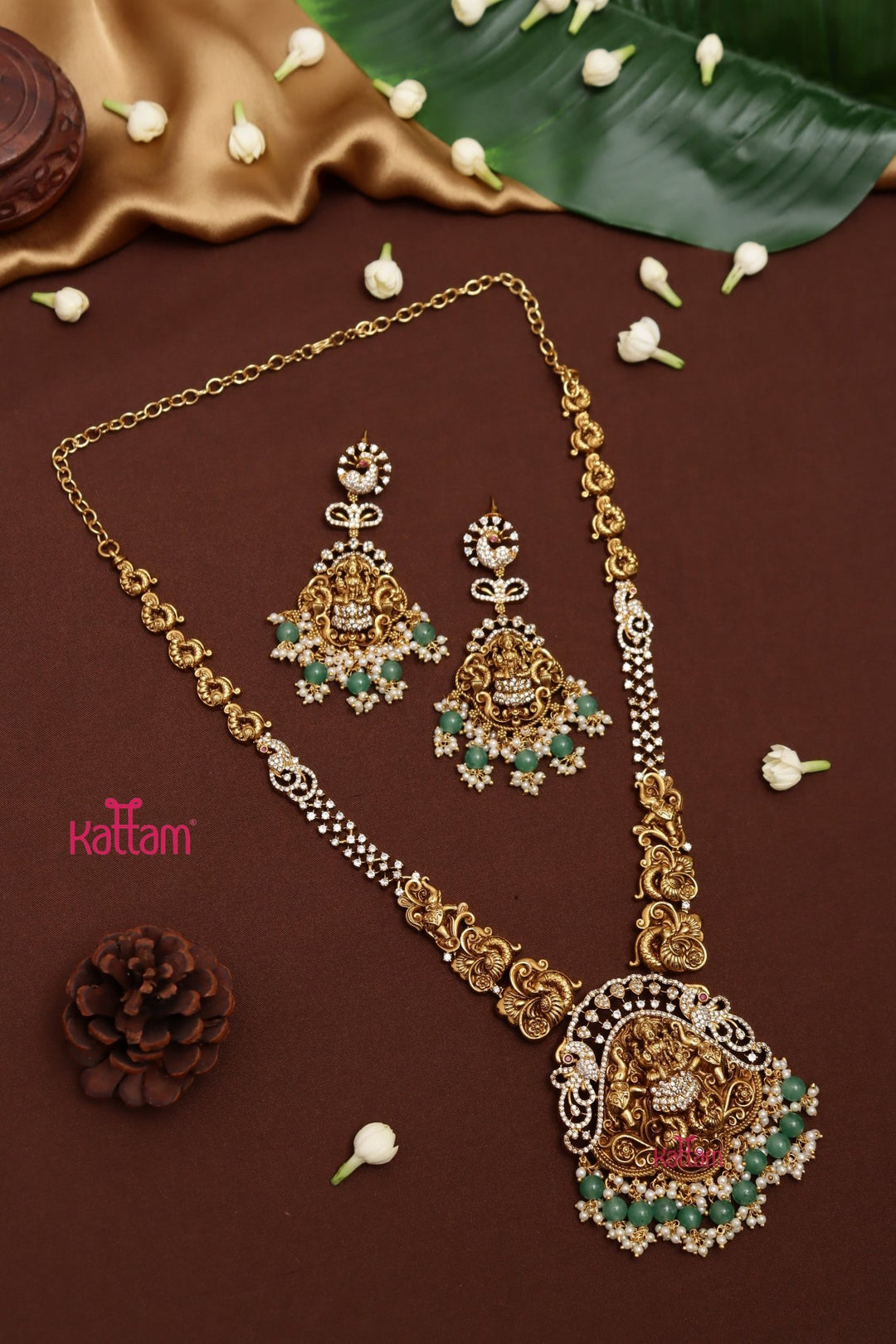 Thendral - Peacock Beaded Haram - N4025