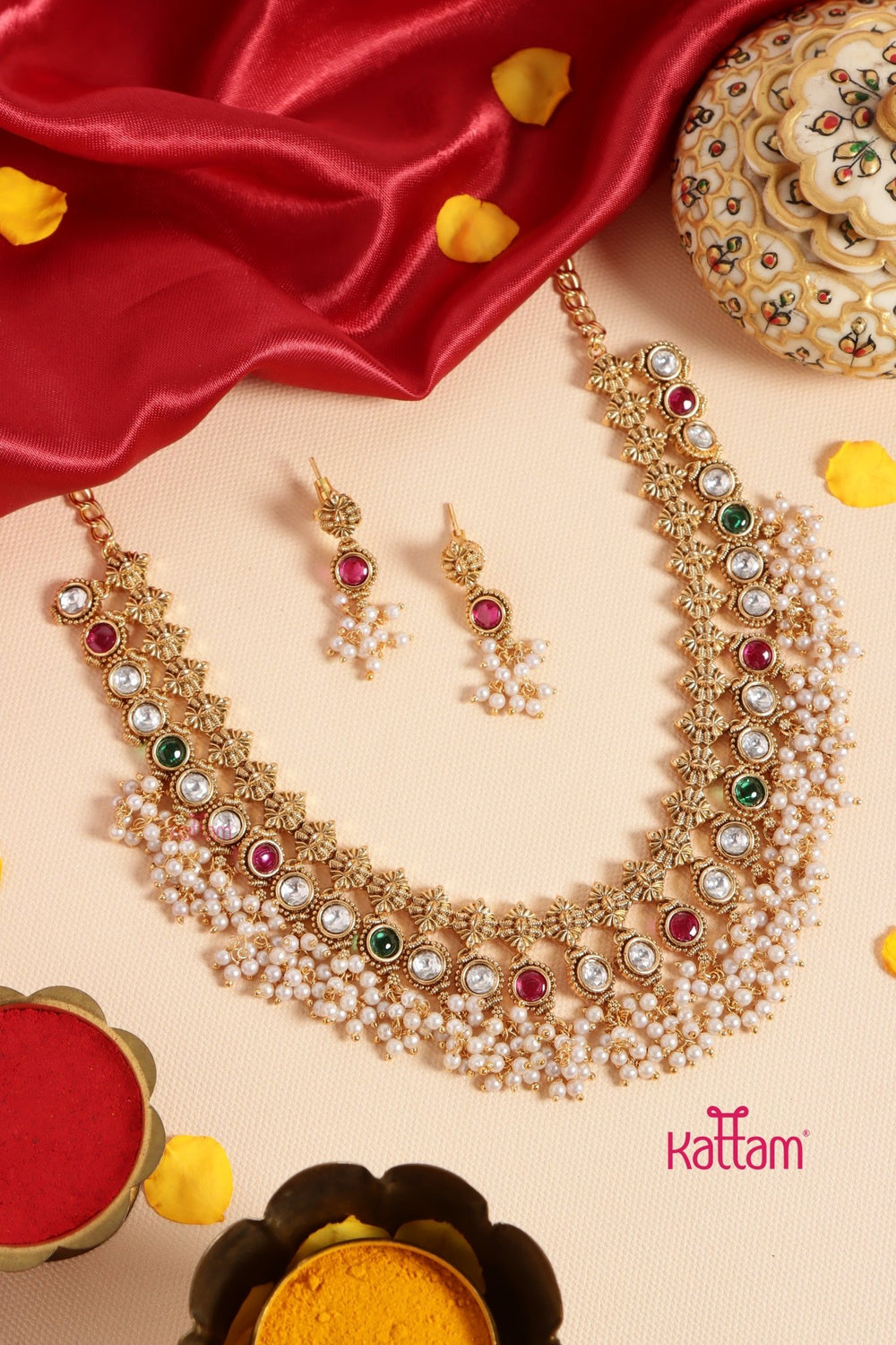 Thiganya Pearl Choker Set - N3436