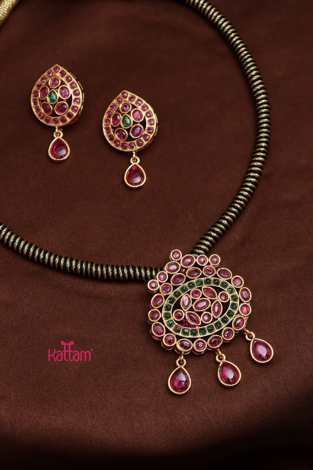 Thilak Drop Stone Handmade Choker - N3767