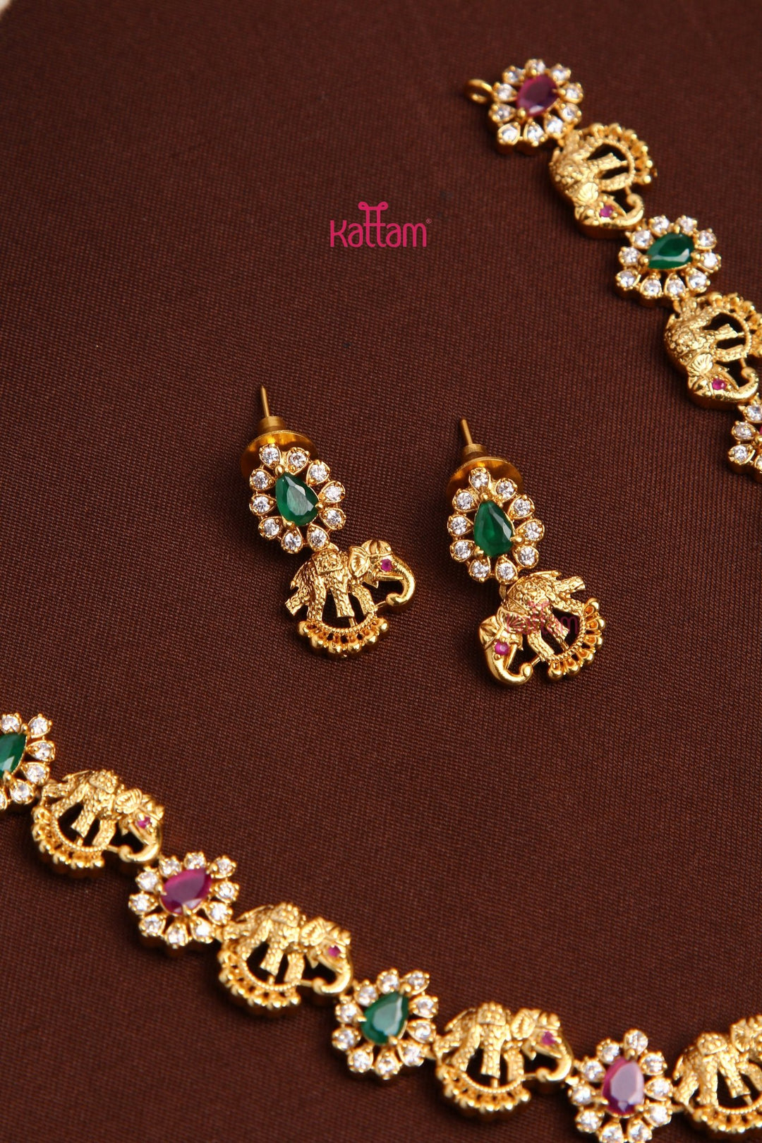 Thilak Elephant Multi Choker Set - N3503