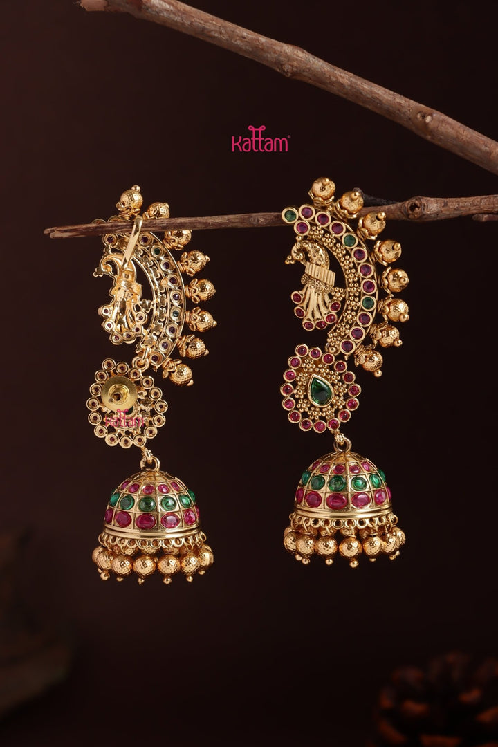 Thilak Peacock Earcuff Jhumka - E1252