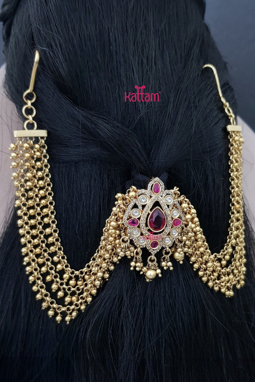 Thilak Ruby Bun Billai Set - Design 40 - JB182