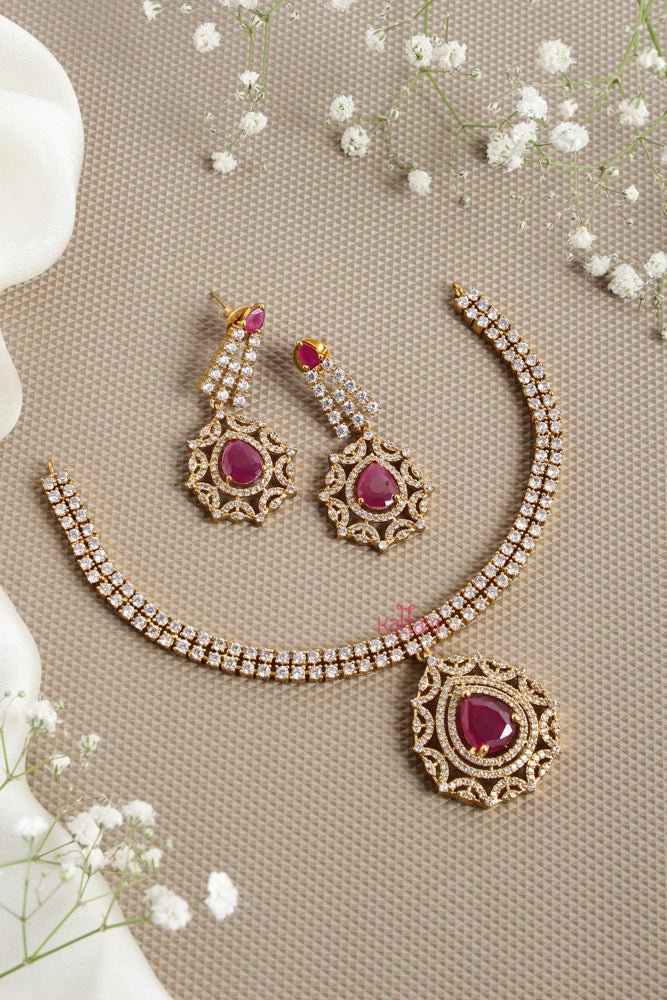 Thilak Ruby Shape Stone Choker - N2622
