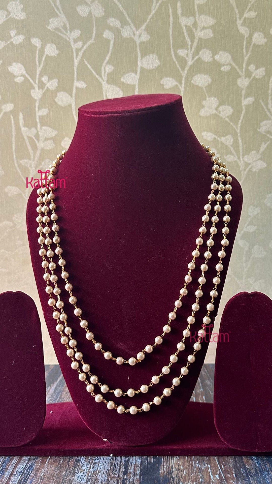 Three Layered Pearl Mala - N2934