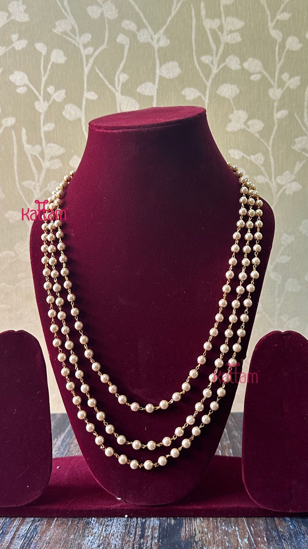 Three Layered Pearl Mala - N2934