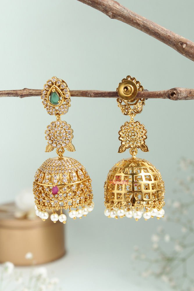 Tilak Grand AD Stone Jhumka - E717