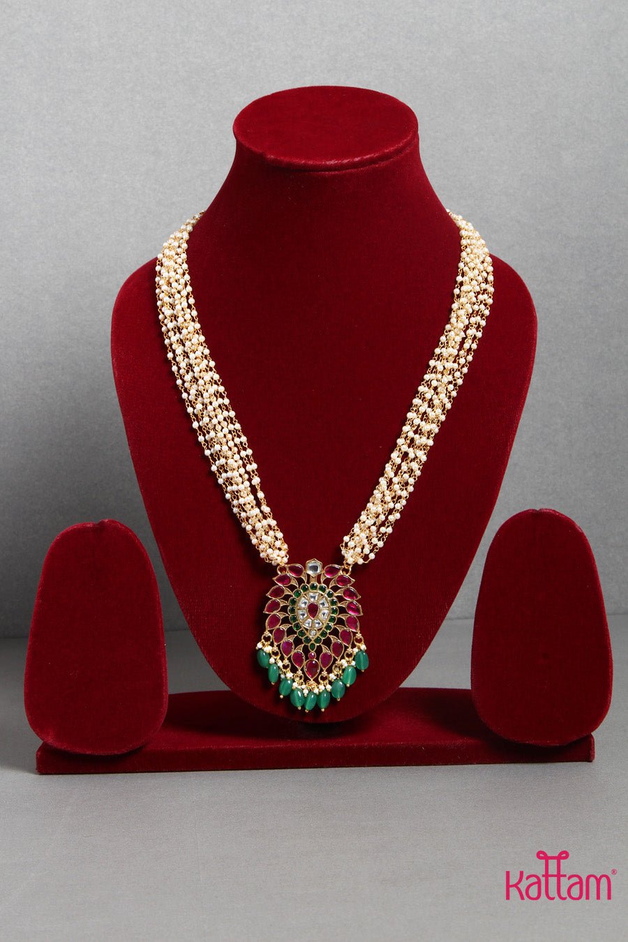 Tilak Kundan Pendant Pearl Mala - N1413