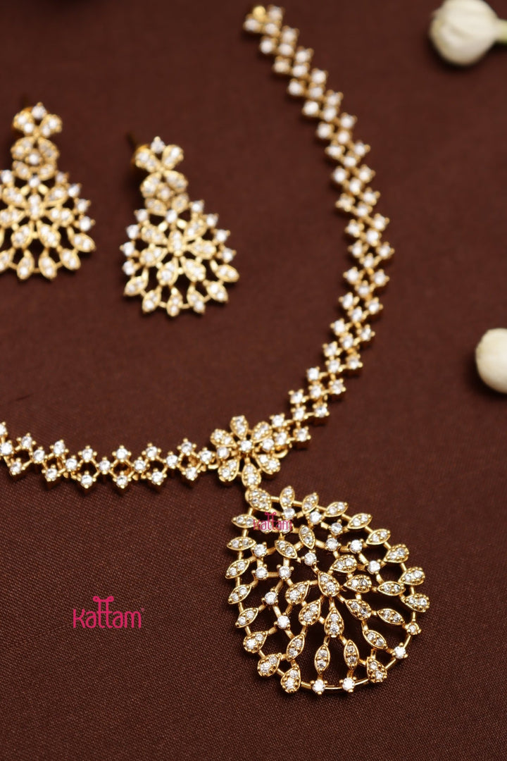 Tiya - AD Stone Short Necklace - N5391