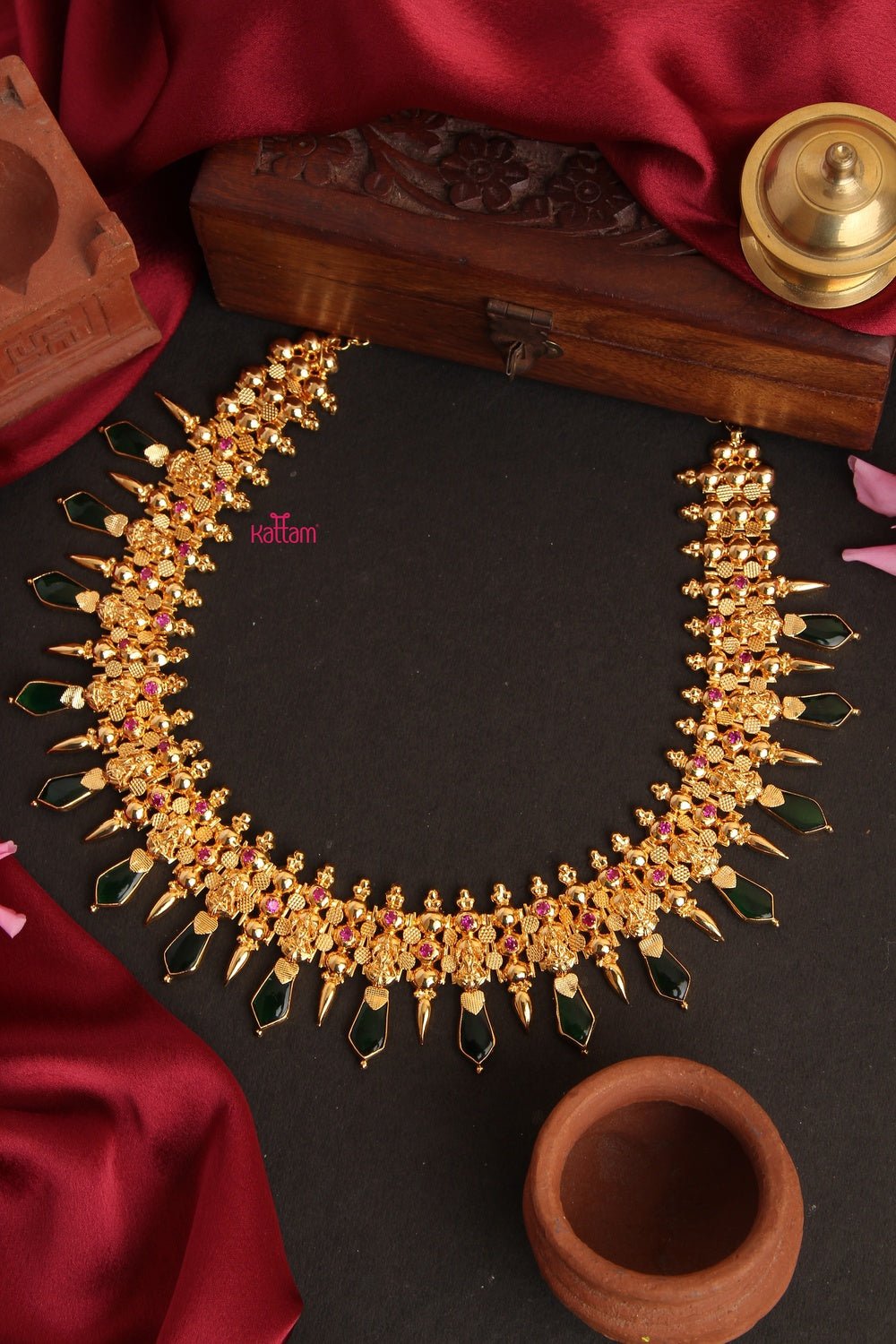 Traditional Kerala Spike Necklace (No Earrings) - N1055