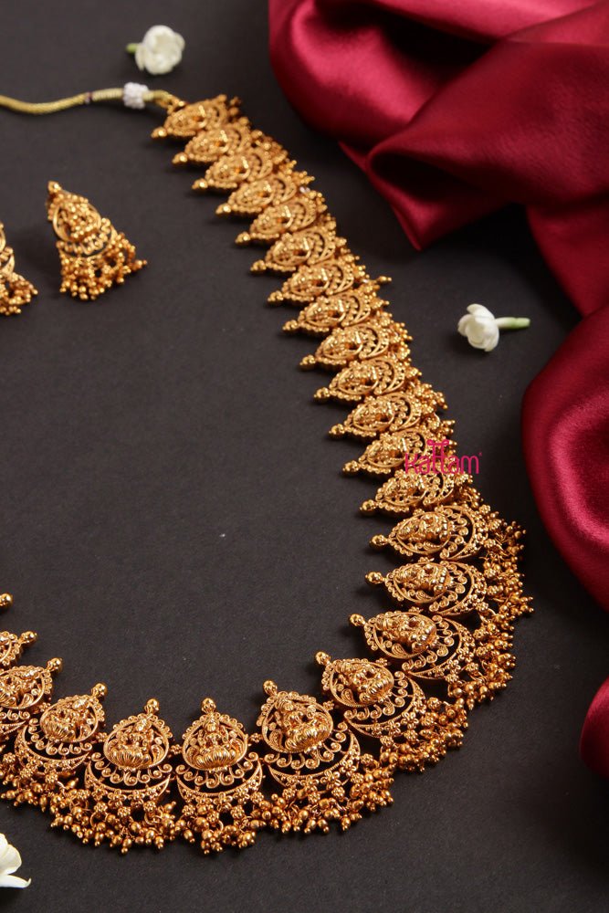 Traditional Nakshi Gold Trim Haram - N1901