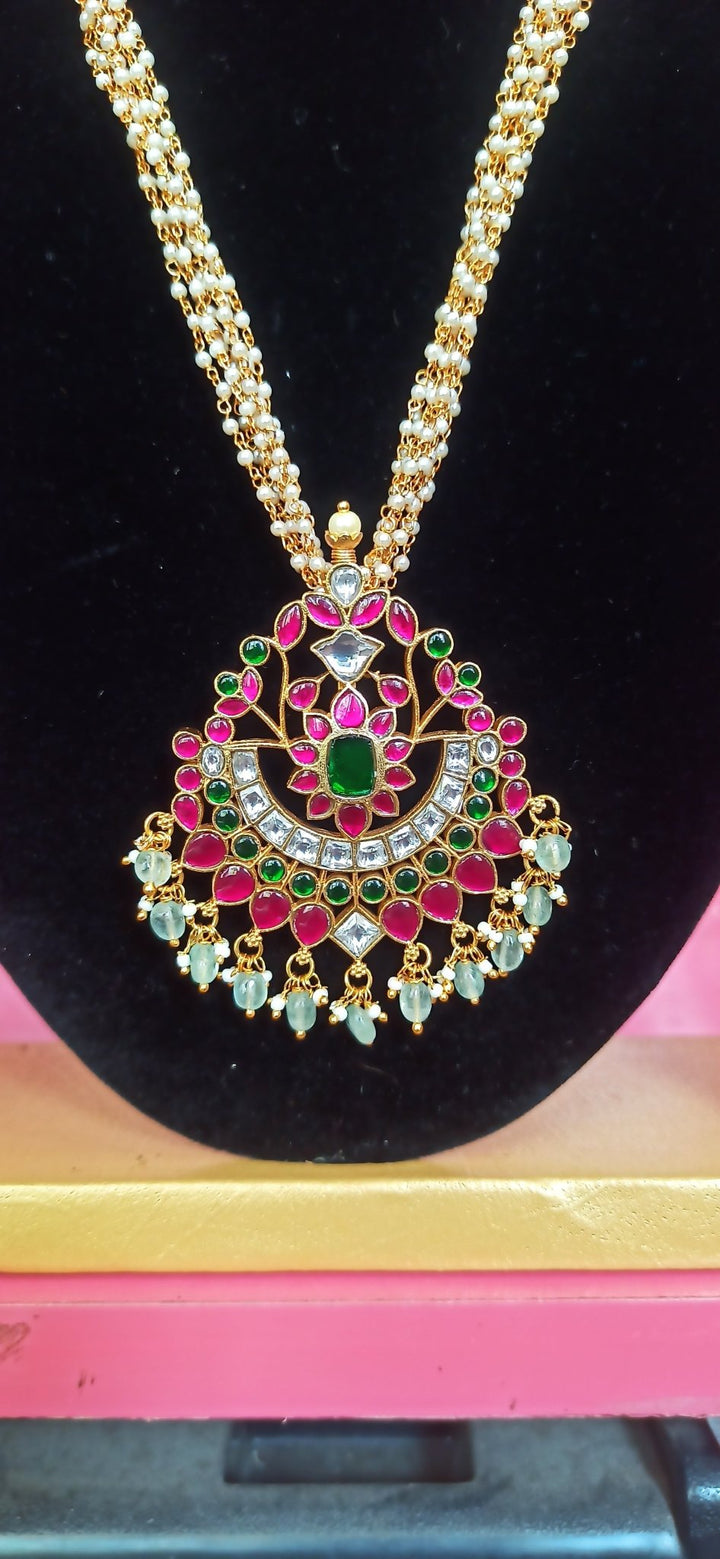 Trendy Kundan Pearl Mala - N1418