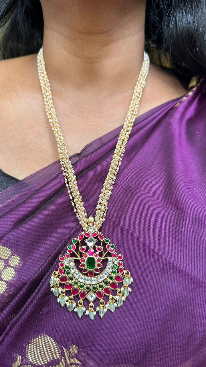 Trendy Kundan Pearl Mala - N1418