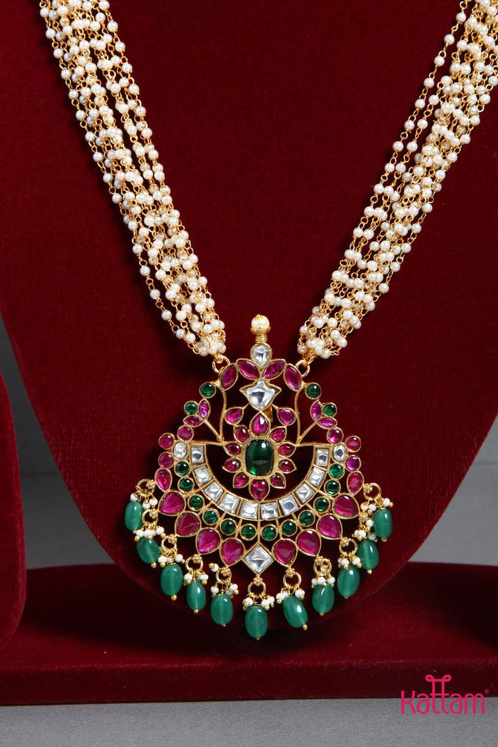 Trendy Kundan Pearl Mala - N1418