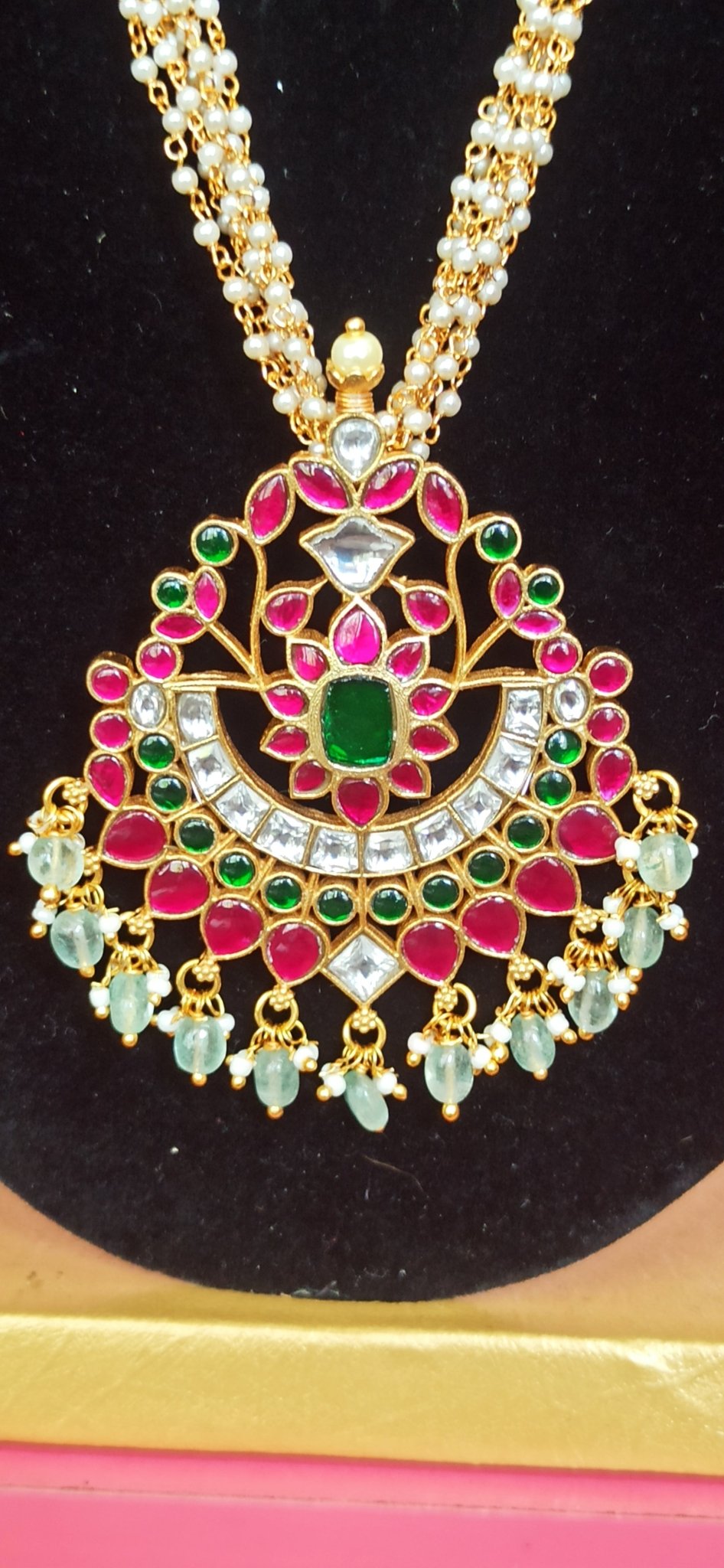 Trendy Kundan Pearl Mala - N1418