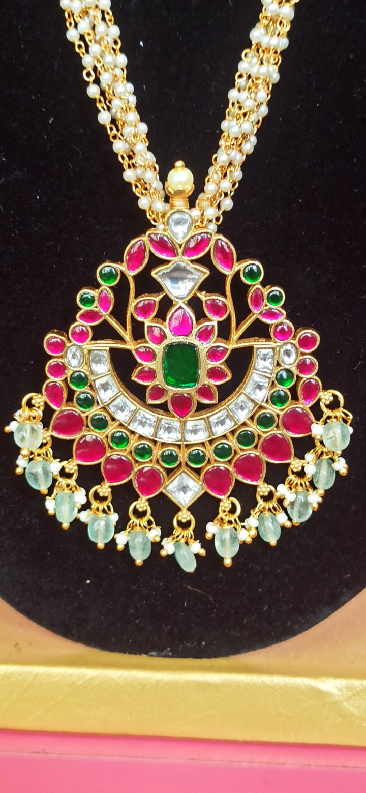 Trendy Kundan Pearl Mala - N1418