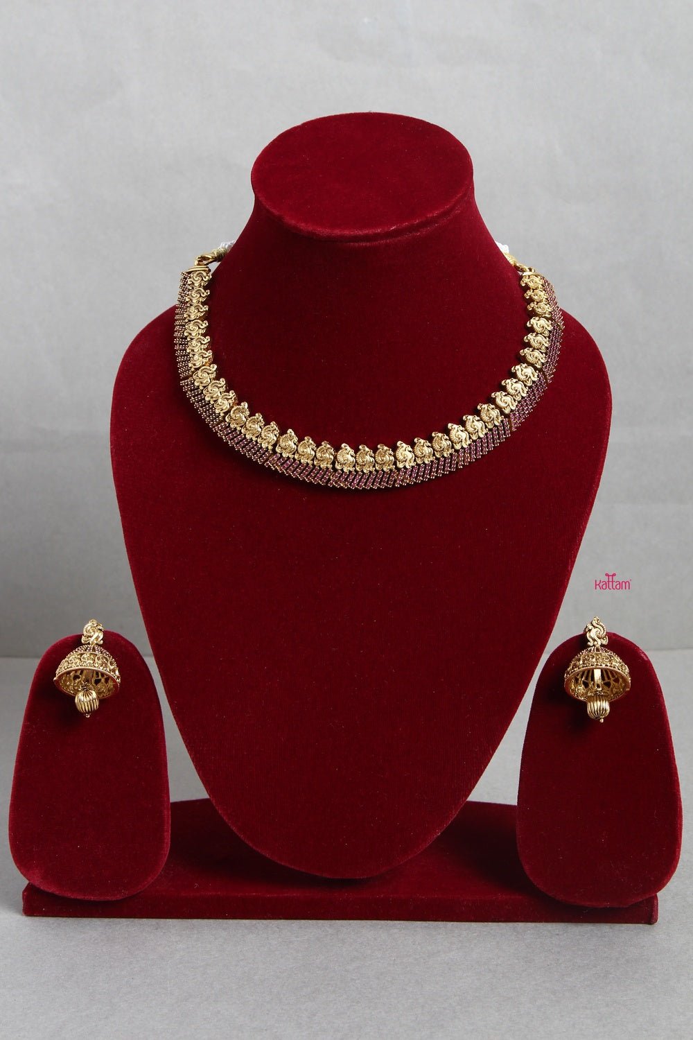 Trendy Red Ethnic Jewellery Necklace - N1217