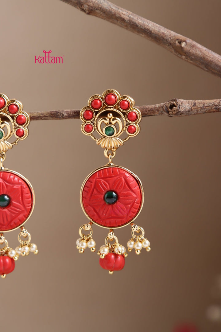 Triti Coral Peacock Earring - E1018