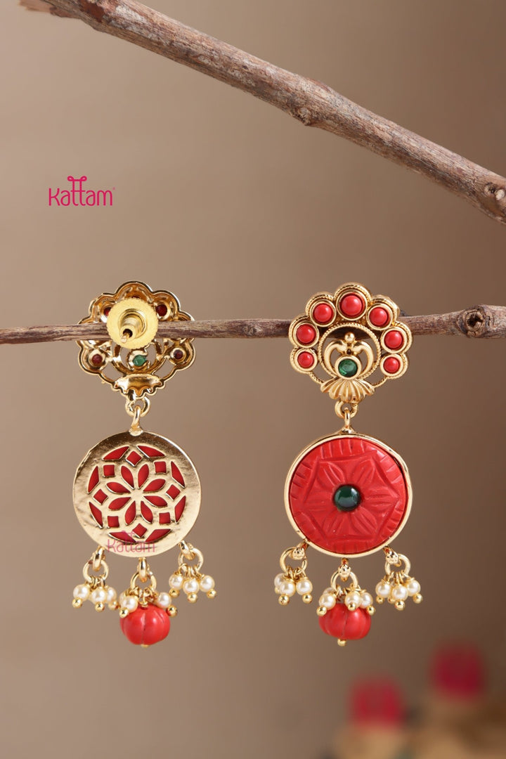Triti Coral Peacock Earring - E1018