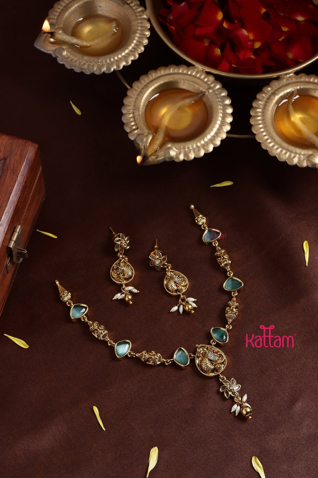 Turquoise Peacock Necklace - N3223