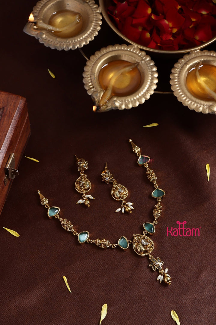 Turquoise Peacock Necklace - N3223