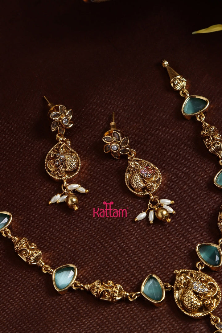 Turquoise Peacock Necklace - N3223