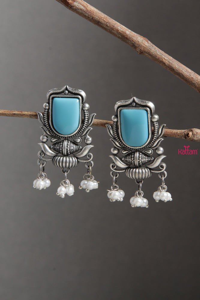 Turquoise Victoria Silver Earrings - E339