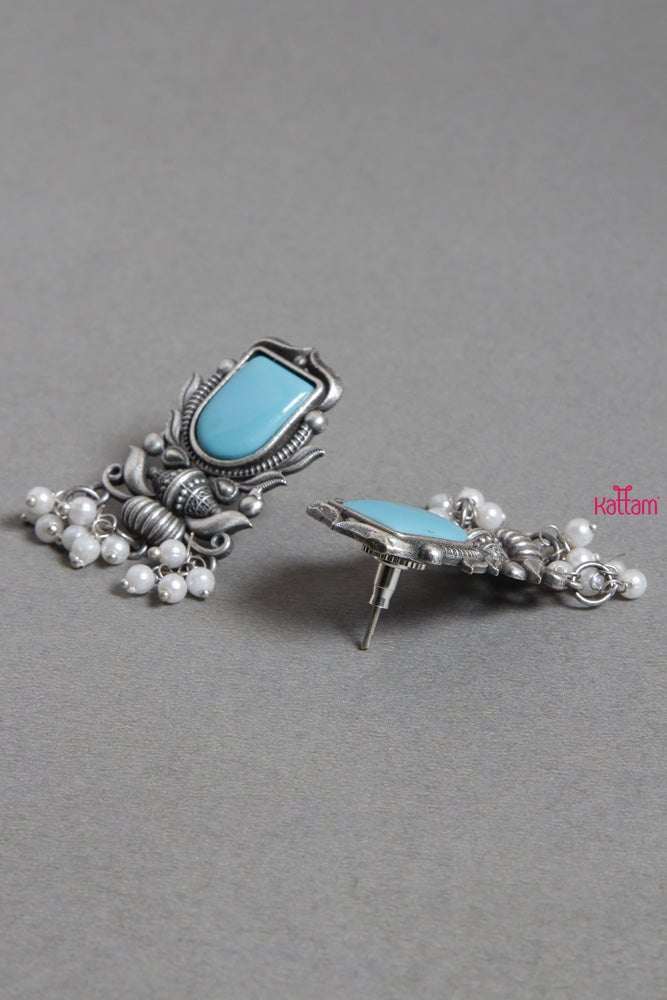 Turquoise Victoria Silver Earrings - E339